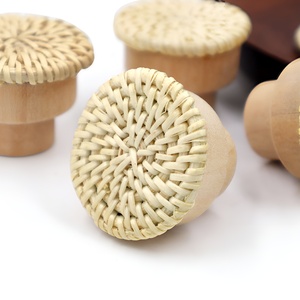 Rattan doorknob luxury <b>door</b> <b>pull</b> <b>handles</b> woven knob <b>handle</b> for home decoration good prices - Product Image 3