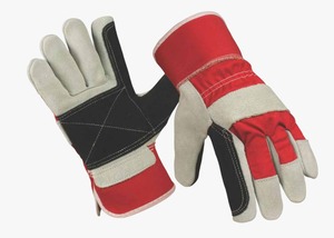 Gants de travail en cuir de vachette renforcé, résistants à l'abrasion, pour travaux lourds, jardinage et travaux de rigueur - Product Image 1
