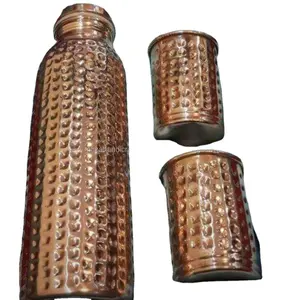 Garrafas de cobre puro martelado para água 1 litro cobre também ajuda o seu corpo quebrar gordura e eliminar mais eficientemente.