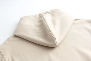Sweat-shirt tricoté à <span class=keywords><strong>capuche</strong></span> zippé <span class=keywords><strong>beige</strong></span> pour homme, coupe ample, imprimé hiver, poche avant, style décontracté streetwear - Product Image 3