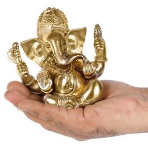 Estatua Grande de Latón del Señor |   Dios hindú de la suerte, decoración para el templo del hogar - Product Image 1