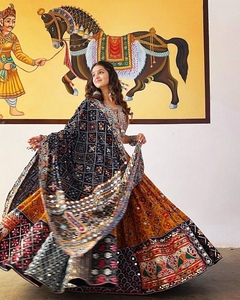 Designer Silk Lehenga Choli for Women Traditional Printed Ethnic Lehenga with Dupatta | Festive <b>Wedding</b> & Party Wear - Product Image 2