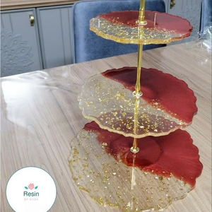 Support à gâteau élégant et écologique en résine pour gâteaux d'anniversaire, desserts de mariage, cupcakes, utilisation à la maison ou au restaurant, passe au lave-vaisselle - Product Image 4