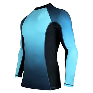 Maillot de bain homme 2026 de qualité supérieure à manches longues, anti-UV, bleu et noir, à séchage rapide, en Spandex et Polyester - Product Image 4