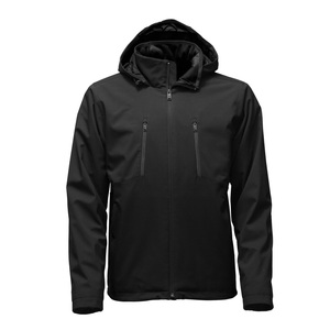 High Quality Wholesale Breathable <b>Waterproof</b> <b>Warm</b> Wear Men Adjustable Hem Black Softshell <b>Jacket</b> - Product Image 1