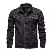 Vestes en jean pour hommes personnalisées, printemps-automne, décontractées, couleur unie, à simple boutonnage, coupe ajustée, en coton