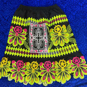 Falda Micronesiana con Bordado de Pohnpei, 100% Algodón, Antiarrugas, Estilos Hawaianos Populares de Kosrae y Pohnpei para Damas - Product Image 2