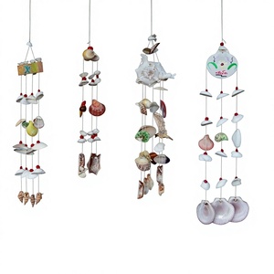 Handmade Eco-Friendly Natural Seashell Love Angel Wind Chime <b>Beaded</b> <b>Curtain</b> Living Room Decor - Product Image 5