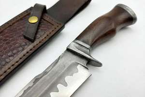 Cuchillo de Carnicero Artesanal de Acero con Alto Contenido de Carbono, Mango de Madera, Herramienta de Cocina - Product Image 4