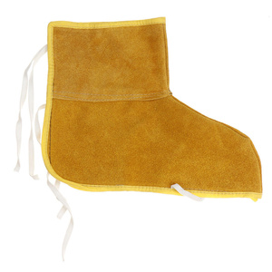 Men's Yellow Cowhide Leather Safety Clothing Heat Resistant Flame Retardant Gardening Protector Shoe Cover for Welding Feet - Product Image 6