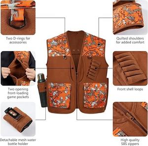 Chaleco de Caza Transpirable de Verano con Cremallera, Bolsillos Grandes de Doble Abertura en la Espalda, Etiquetas Personalizadas con Logotipo Impreso - Product Image 4