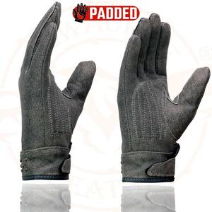 Gants de conduite en cuir noir premium pour hommes, à lacets, ventilés, compatibles écran tactile, commande en gros, prix raisonnable - Product Image 3