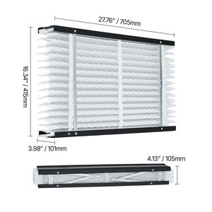 Paquete de 2 Filtros de Aire Acondicionado HVAC MERV 13 de 16 x 28 x 4, Filtros Electrostáticos Plegados para Aire Acondicionado y Caldera, Tamaño Real, Duración de 12 Meses - Product Image 4