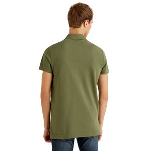 Premium OEM Custom Logo Business Golf <b>Classic</b> Sky Blue Solid Vintage Dobby Fabric Short Sleeve for T-Shirt Cotton - Product Image 4