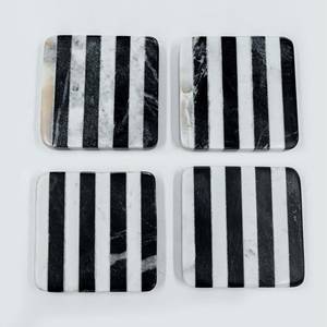 Eco-Friendly Natural <b>Marble</b> <b>Coasters</b> Modern Luxury Design Durable Washable Round Drink Holders Customizable Color & Logo Kitchen - Product Image 1