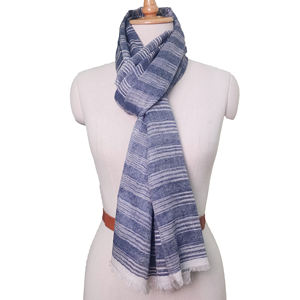 Beautiful Striped Pattern Kashmiri Designs Winter <b>Scarf</b> <b>Grey</b> 100% Wool Shawl <b>Mens</b> trending Handmade Traditional Long plain <b>scarf</b> - Product Image 4