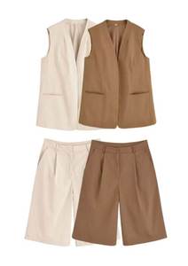 Pantalones cortos informales versátiles de cintura alta para mujer, estilo europeo y americano, nueva moda, 1294568 260244 - Product Image 4