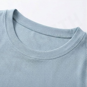 Camiseta de Mujer, Estilo Slim Fit, Tejido Satinado de Poliéster, Cuello Redondo, Manga Corta, Color Puro, Color Personalizado - Product Image 4