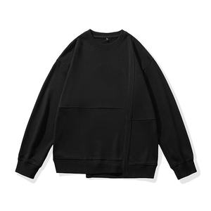 Sweat-shirt à capuche décontracté 320g en molleton épais 100% coton, coupe oversize respirante, motif uni - Product Image 1