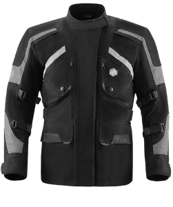 Blouson de moto unisexe d'aventure, blindé, respirant, imperméable, % polyester, ignifuge, toutes saisons, pour touring et motocross - Product Image 2