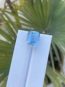Aguamarina Natural Santa María Brasileña, Corte Cojín, Gema Azul Intenso, Piedra Suelta para Joyería Fina - Product Image 1