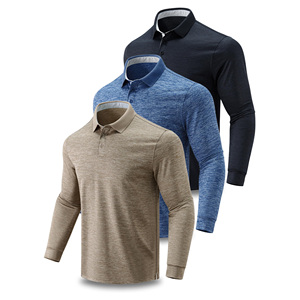 Camiseta Polo Premium de Manga Larga para Hombre, Tejido de Poliéster Transpirable, Absorbente de Humedad, Cómoda para Uso Diario, Camisetas Polo para Hombre - Product Image 6