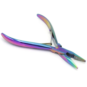 Pince à extensions capillaires en acier inoxydable à maintien robuste, pour anneaux de scellage et ouverture/dépose d'extensions - Product Image 5