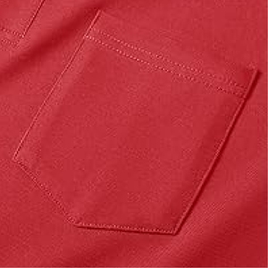 Men's <b>Red</b> Short Sleeve <b>Polo</b> <b>Shirt</b> Solid Color Casual Collared Design With Pocket Woven Fabric Regular Fit 2027 - Product Image 6