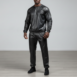 Traje de Sauna Negro de Fibra de Poliéster, a la Moda, para Adelgazar, Ropa Deportiva para Sudar, para Pérdida de Peso, Uso Doméstico, para Niños - Product Image 3