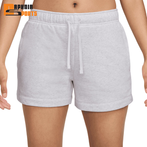 กางเกงขาสั้นลำลองสำหรับฤดูร้อน ผู้หญิง ผ้าฝ้ายฟลีซ 100% สีพื้น มีกระเป๋าข้าง ทรงปกติ ติดกระดุม - Product Image 1