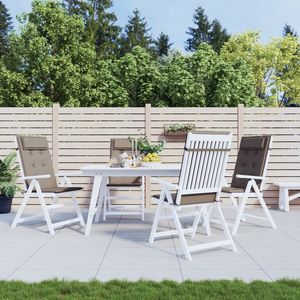 Juego de 4 cojines para sillas de exterior de respaldo alto color taupe - Product Image 1