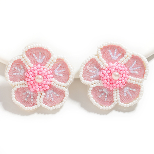 Wholesale Summer Elegant Bohemian Handmade Beaded Women's Pink Rice Beads <b>Sweet</b> <b>Flowers</b> Women's BY MULTI CRAFT - Product Image 4
