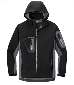 OEM Custom Logo Softshell Jacket Hooded Windproof Breathable Water Resistant Outdoor Windbreaker Unisex Wholesale - Product Image 5