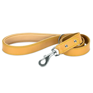 Genuine Leather Dog <b>Leash</b> Padded Handle 360° Rotating Metal Clasp Heavy Duty <b>Pet</b> Walking Lead Multi-Color OEM Wholesale - Product Image 5