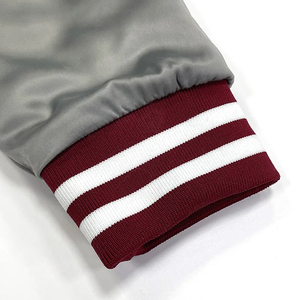 High Quality Custom Patch Embroidery Varsity Bomber <b>Jacket</b> Preppy <b>Summer</b> Casual <b>Lightweight</b> Single Button Reversible Waterproof - Product Image 4