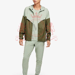 เสื้อแจ็คเก็ตกันลมแบบมีฮู้ด สีสันตัดกัน ทรง unisex แห้งเร็ว ผลิตจากโพลีเอสเตอร์ เหมาะสำหรับฤดูใบไม้ผลิ สไตล์สปอร์ต ปิดด้วยซิป ทรงปกติ - Product Image 3