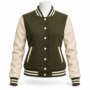 Chaqueta Varsity Acolchada de Piel de Oveja, Impermeable, Cortavientos, Transpirable y Ligera para Mujer, Talla Grande, Ropa de Invierno de Algodón - Product Image 5