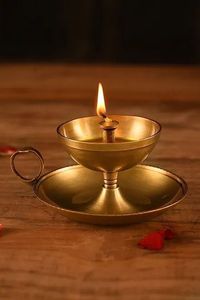 Nouvel Arrivage : Diya Ganesh en Laiton Indien, Fait Main, pour Temple Domestique, Décoration Intérieure, Décoration de Diwali - Product Image 3