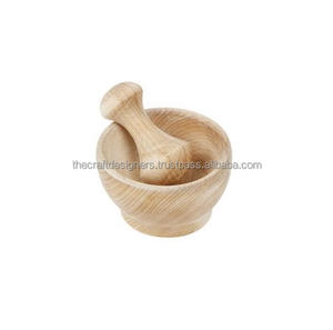 Mortero y Maja de Madera Dura que Proporcionan una Durabilidad Prolongada para las Necesidades Diarias de Moler Especias - Product Image 5