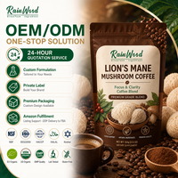 Poudre de café aux champignons Crinière de lion de qualité supérieure, mélange de café de soutien concentré, OEM ODM Marque privée