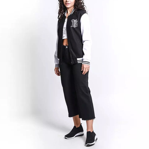 <b>Patches</b> Supplier Breathable Women Varsity <b>Jackets</b> Women Short Crop Top Baseball <b>Jackets</b> With Chenille Embroidered <b>Jackets</b> - Product Image 4