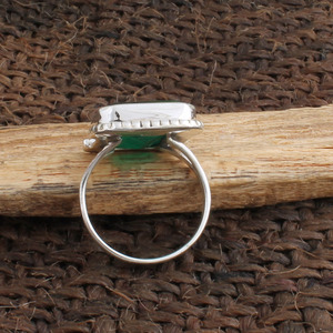 Natural Green Onyx Classic Wedding <b>Ring</b> 925 Sterling <b>Silver</b> Handcrafted Bezel <b>Set</b> Gemstone Wholesale Fashion Jewelry for Women - Product Image 6