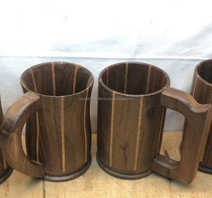 Eco-friendly <b>Bamboo</b> Wood Mug <b>Cup</b> Handmade Drinking Utensils Custom logo Coffee <b>Cup</b> with Handle From India - Product Image 3