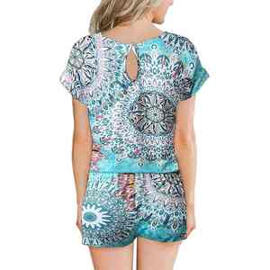 Conjunto de Verano para Mujer: Top Corto Acanalado de Color Brillante y Pantalones Cortos de Ciclismo a la Cintura Alta, Transpirable y a la Moda - Product Image 2