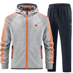 Ensemble de survêtement réversible pour homme, extensible dans quatre directions, séchage rapide, coupe-vent, léger, avec capuche et pantalon de jogging pour la salle de sport - Product Image 2