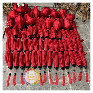 Lanterne de lune traditionnelle en bambou rouge en gros, étanche, grande taille, pour l'extérieur, décorations de fête du Nouvel An chinois, livraison rapide - Product Image 1
