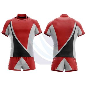 Ensembles d'uniformes de rugby pour hommes sur mesure de haute qualité, design premium, respirants, 100 % polyester, vêtements d'équipe de rugby OEM - Product Image 1