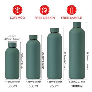 Factory 500ml Stainless Steel Double Wall Insulated <b>Small</b> Mouth Drink Water Bottles with Custom logo - Product Image 2