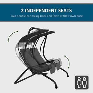 Sedia a dondolo sospesa per interni/esterni con rattan sintetico, non supportata, non difettosa, resi non accettati. - Product Image 3