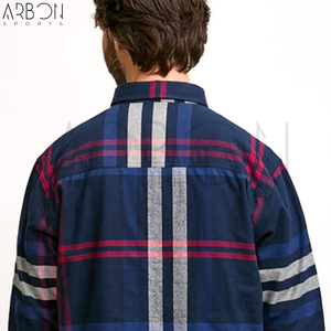 Meilleur fournisseur, nouvelle conception, confortable, service OEM ODM, lavable en machine, chemises en flanelle à carreaux bleu marine et rouge, best-seller, qualité supérieure - Product Image 6
